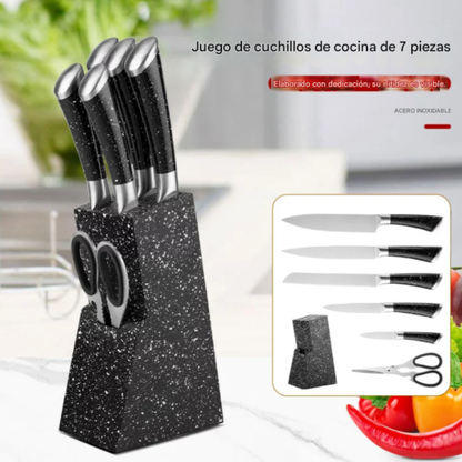 Set de cuchillos con base x6