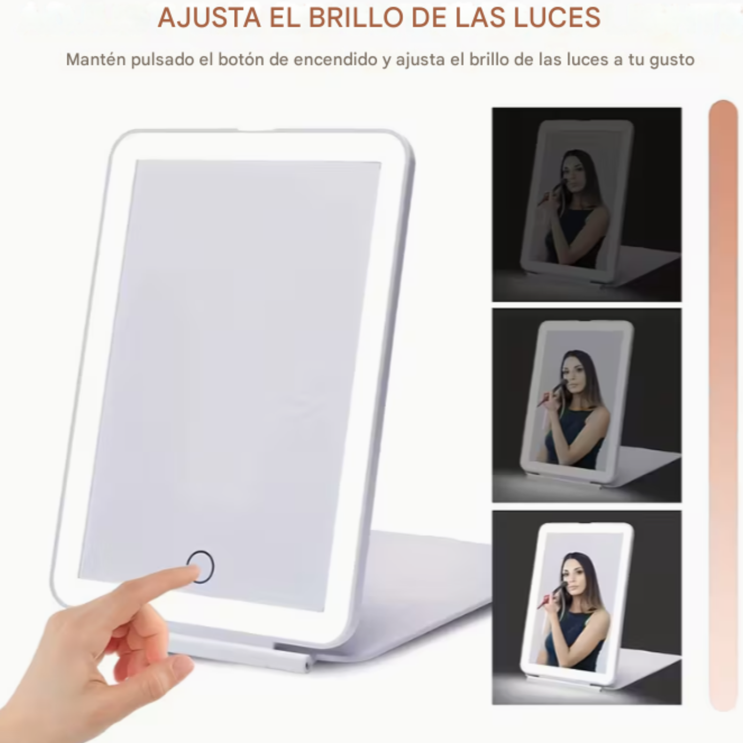 Espejo de Maquillaje Recargable para Viaje
