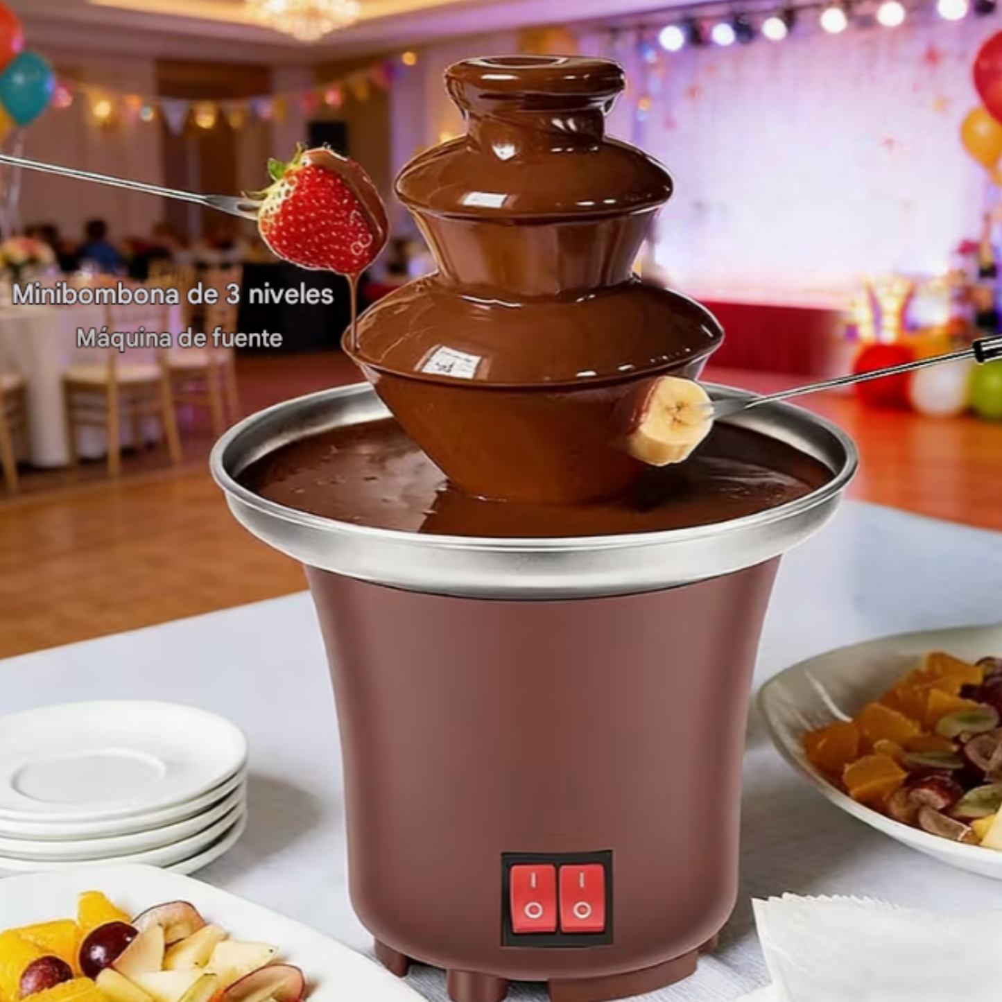 Mini Fuente de Chocolate de Tres Capas