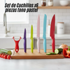 Set de Cuchillos x6 piezas tono pastel