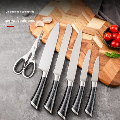 Set de cuchillos con base x6