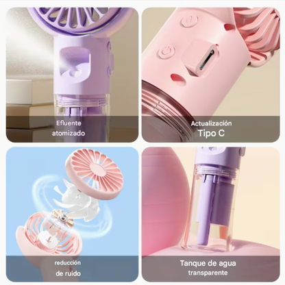 Mini ventilador de mano recargable