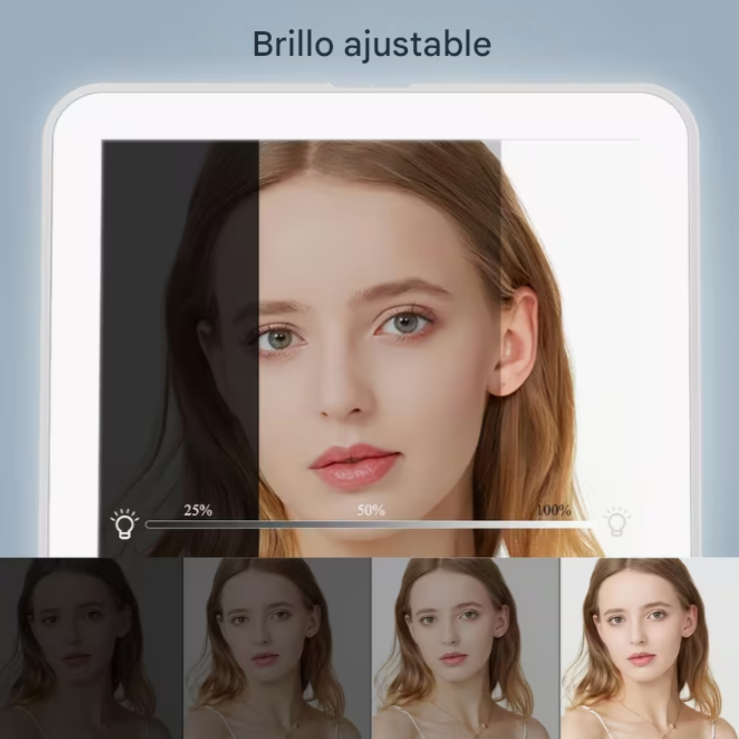 Espejo de Maquillaje Recargable para Viaje