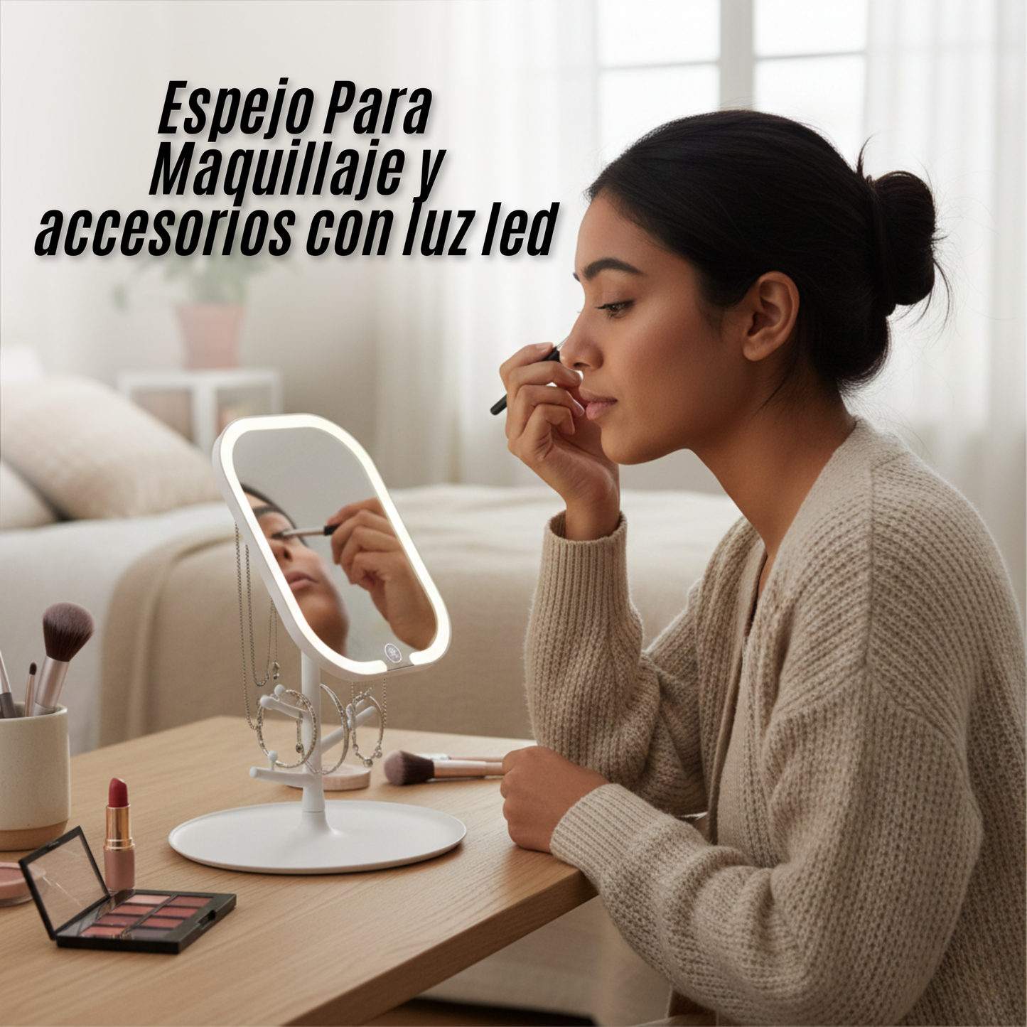Espejo Para Maquillaje y accesorios con luz led
