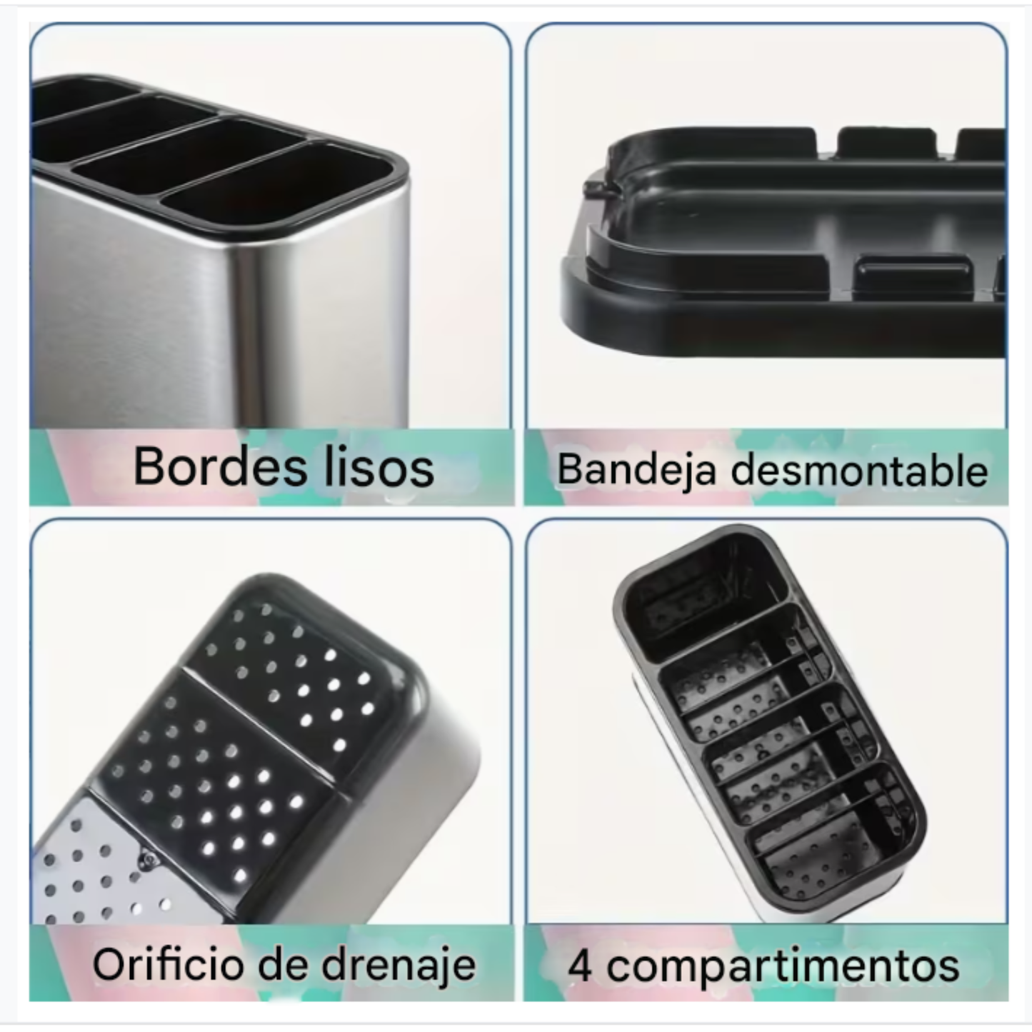 Organizador de cubiertos 4 puestos