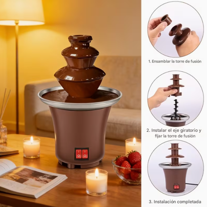 Mini Fuente de Chocolate de Tres Capas