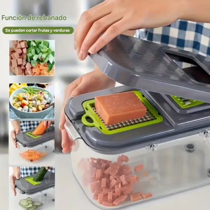 Picadora de alimentos manual de 22 piezas