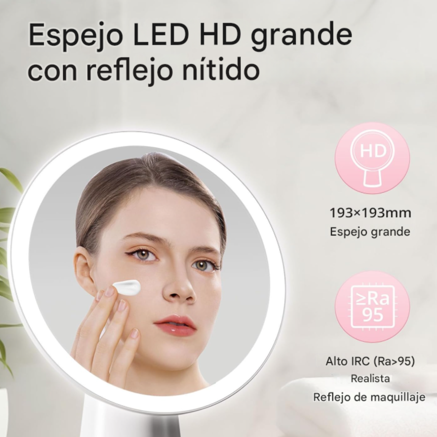 Espejo de maquillaje con Luz Led