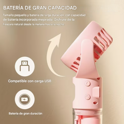 Mini ventilador de mano recargable