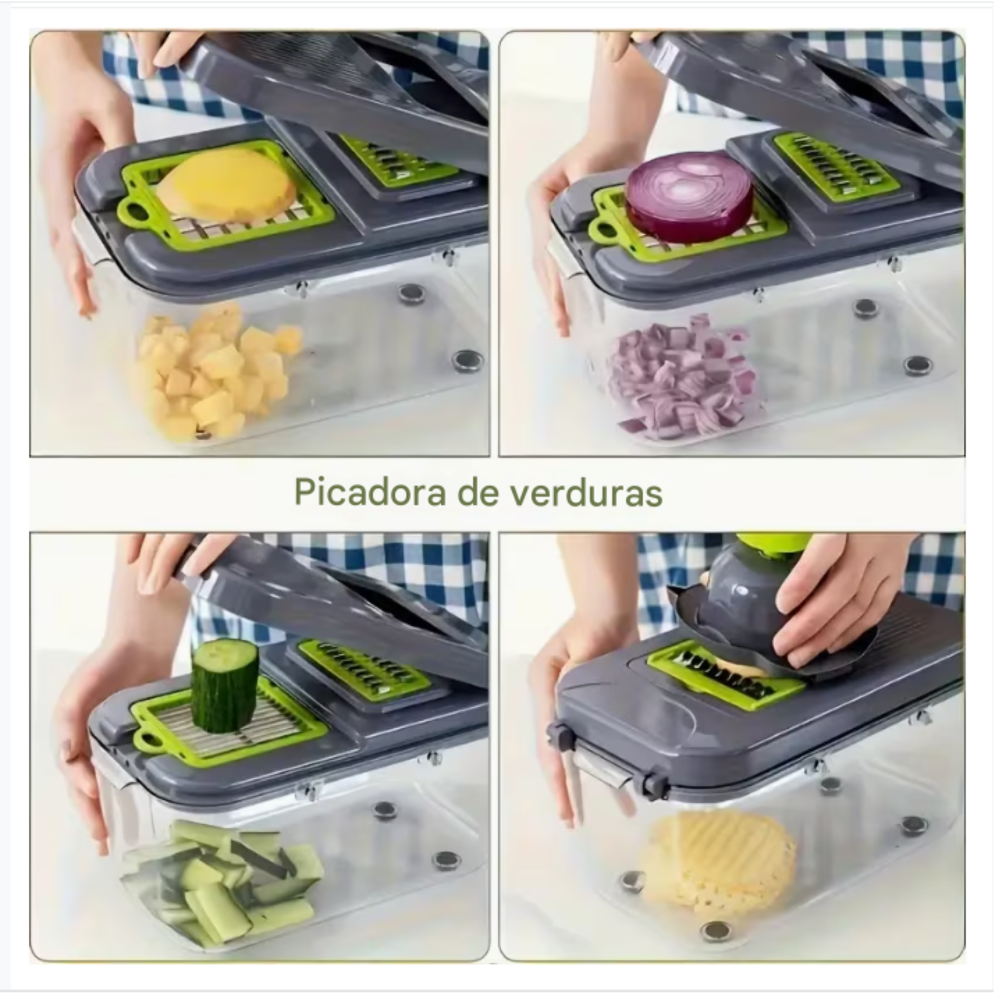 Picadora de alimentos manual de 22 piezas
