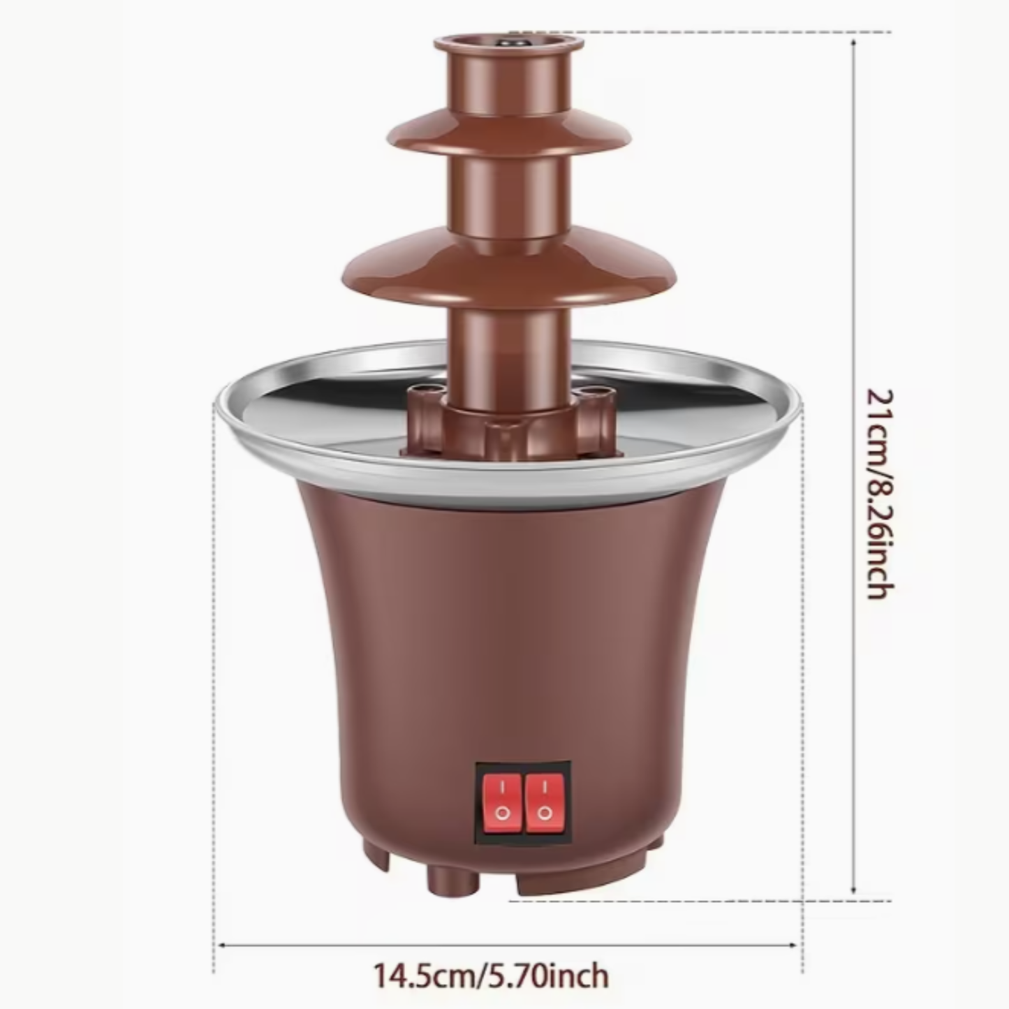 Mini Fuente de Chocolate de Tres Capas