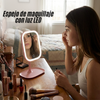 Espejo de maquillaje con luz LED