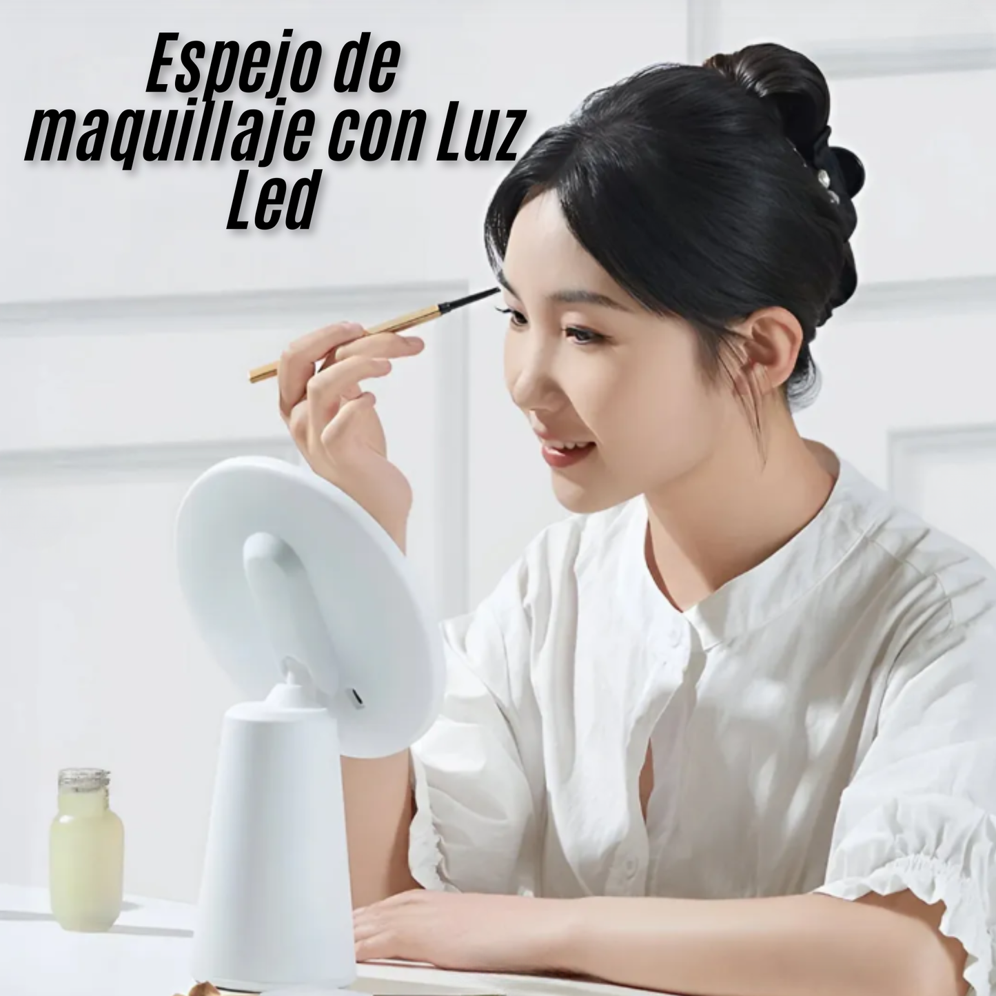 Espejo de maquillaje con Luz Led