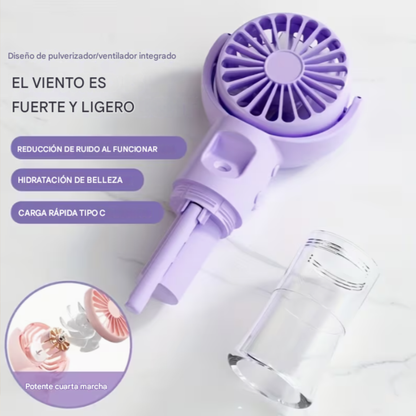 Mini ventilador de mano recargable
