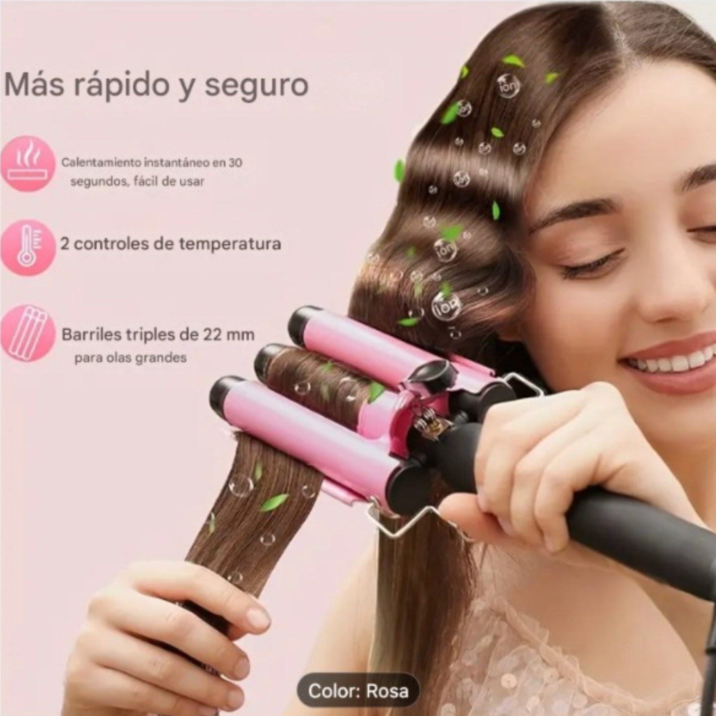 Rizador Cabello 3 tubos Reddenton 2075