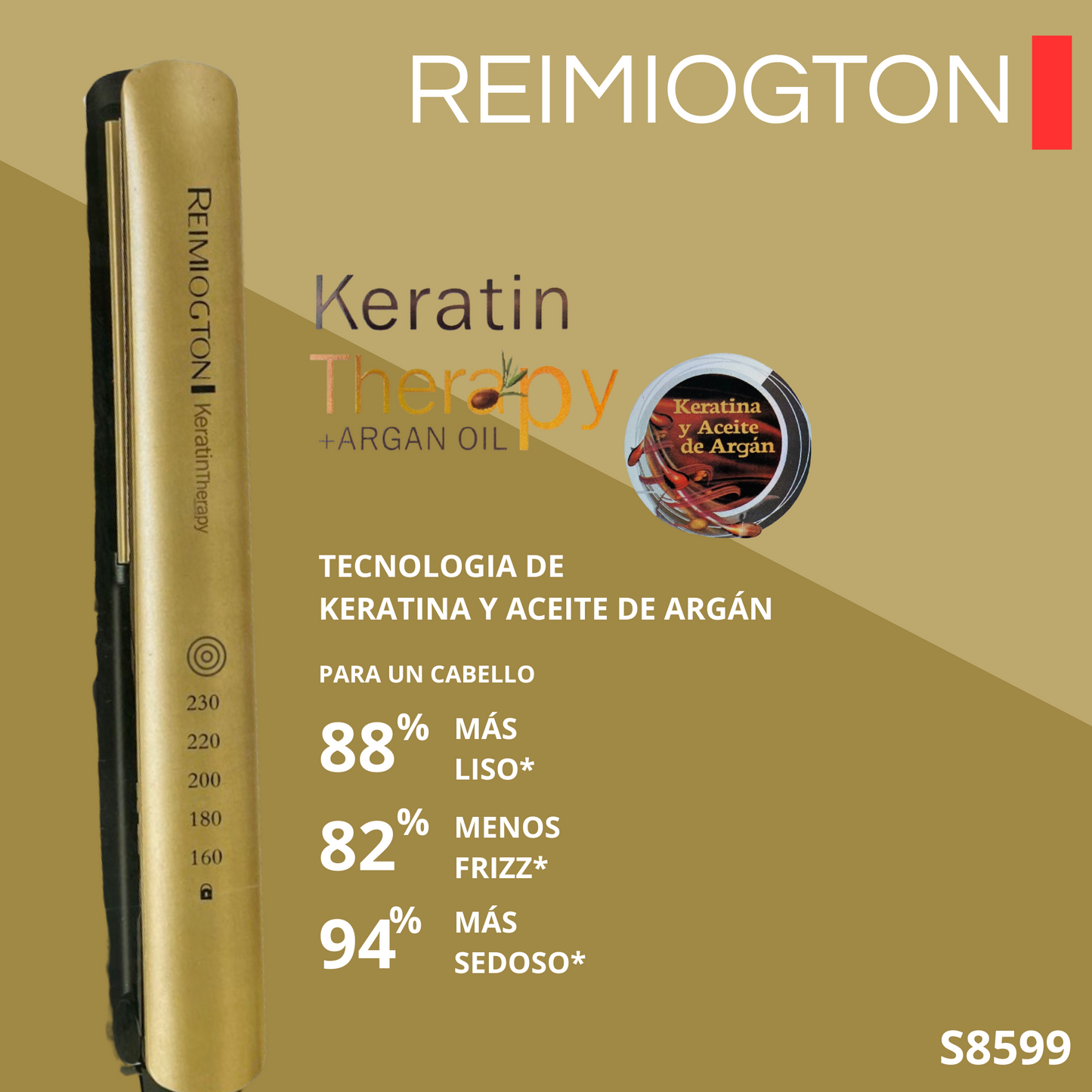 Plancha Keratina Therapy Para Cabello