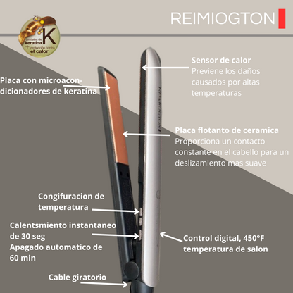 Plancha Alisador de cabello  Keratina