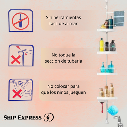 Organizador Esquinero De Baño Ajustable Ducha O Baño