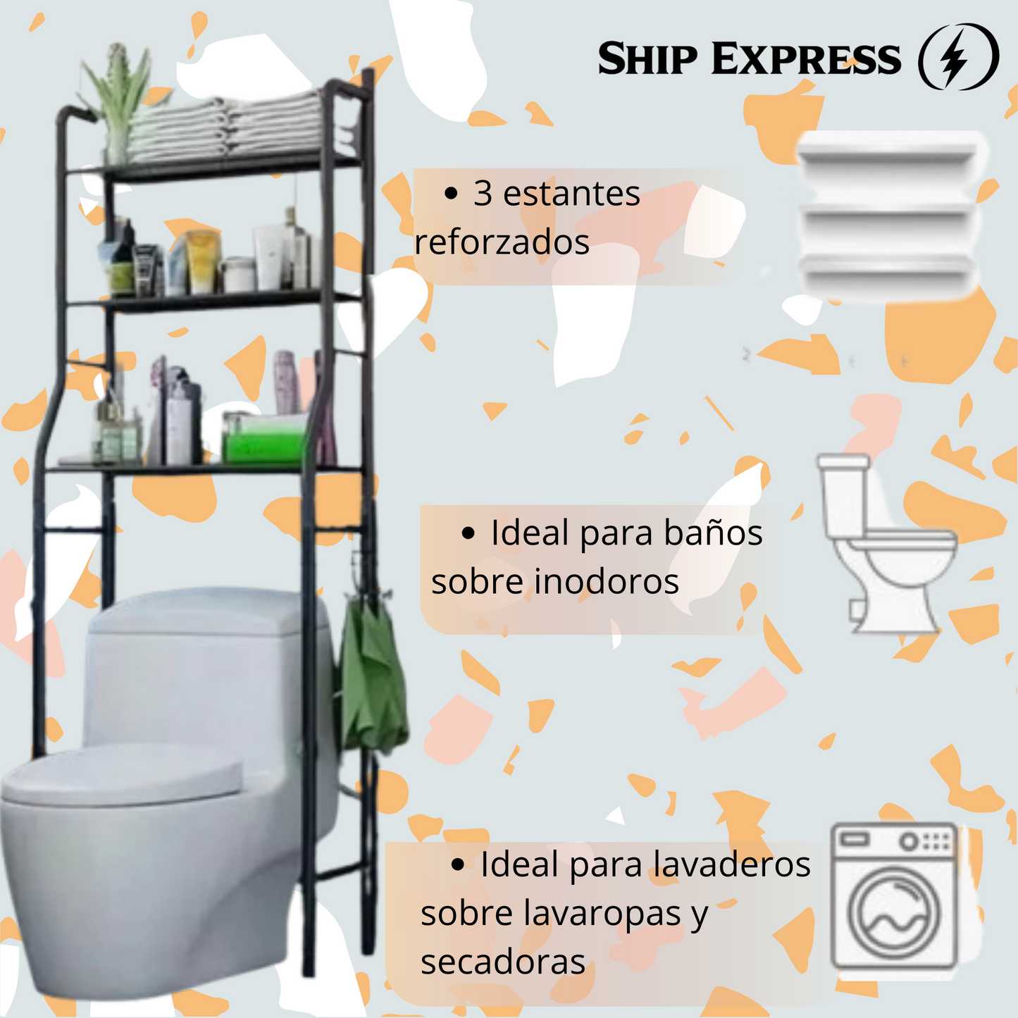 Estante Organizador De Lavadora O Baño