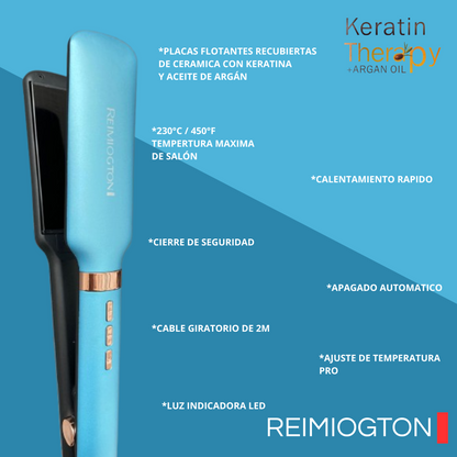 Plancha Cabello Keratin Therapy Argan Oil