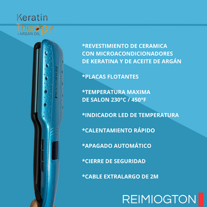 Plancha Cabello Keratin Therapy Argan Oil