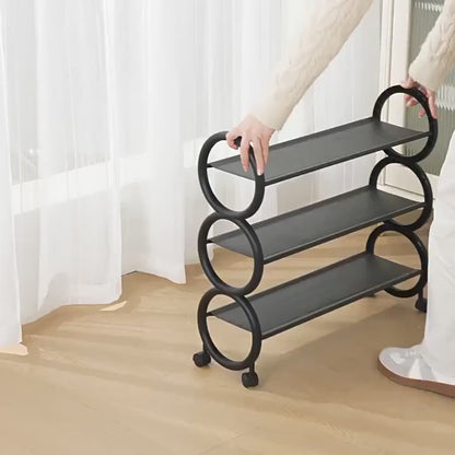 Estante de 3 Niveles Para Zapatos Con Ruedas