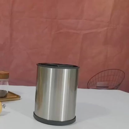 Cubiertero Giratorio De Acero Con Divisiones