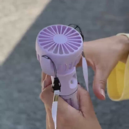 Mini ventilador de mano recargable
